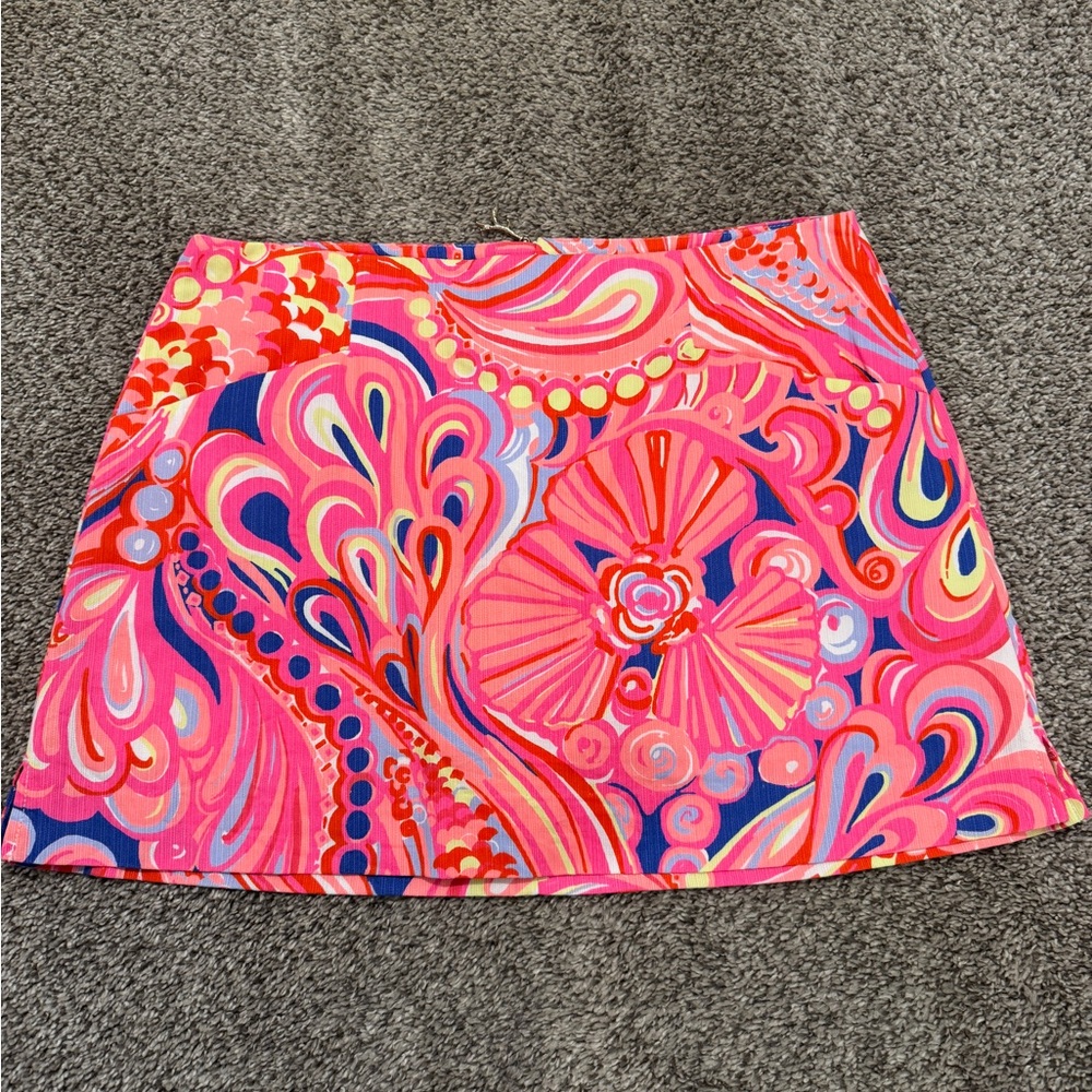 Lilly Pulitzer Pink and Orange A-Line Skirt